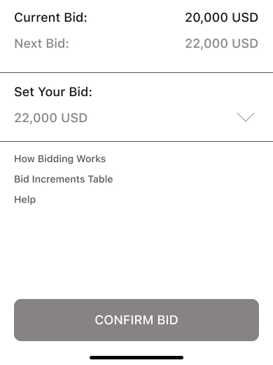 Placing bid 1